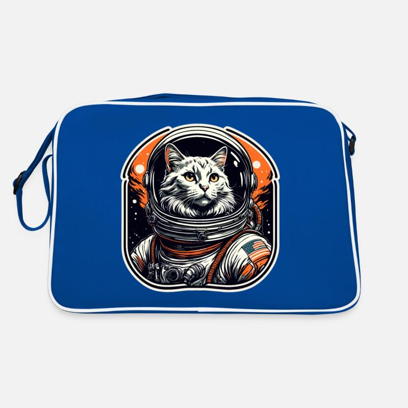 Astronaute / Espace / Animal / Chat / Vaisseau spatial Sac Retro