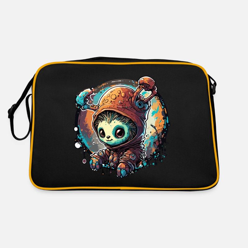 Astronaute / Espace / Animal / Hérisson / Vaisseau spatial Sac Retro