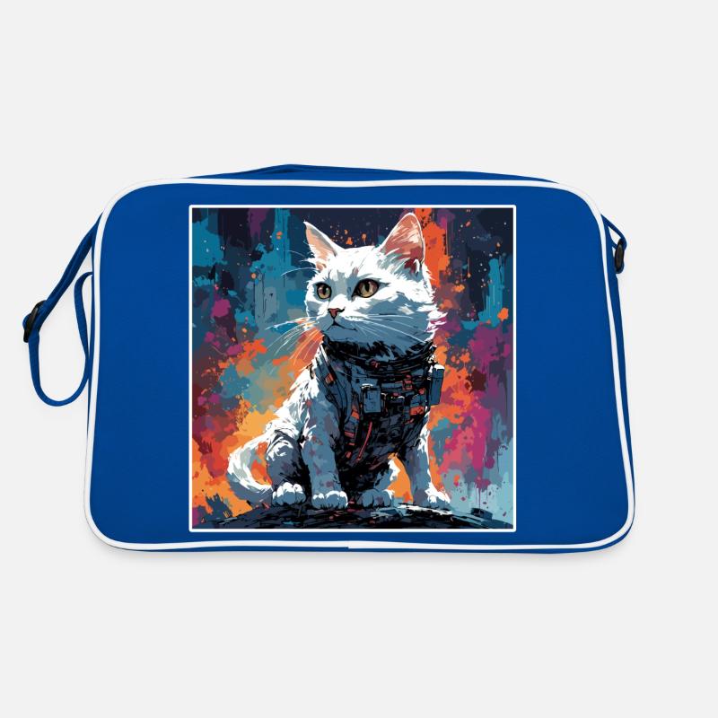 Astronaute / Espace / Animal / Chat / Vaisseau spatial Sac Retro