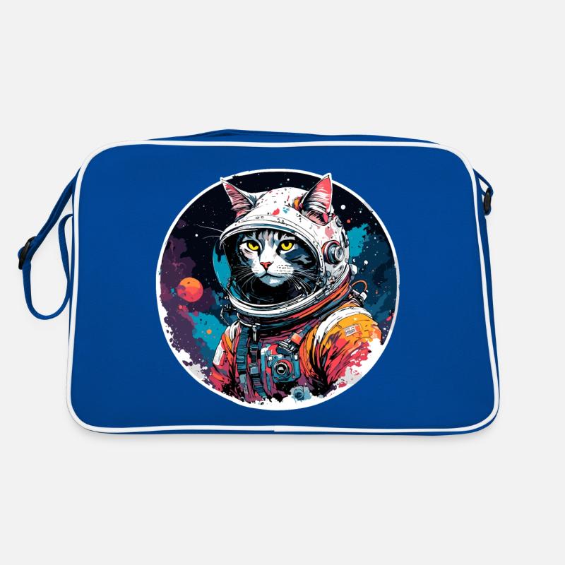 Astronaute / Espace / Animal / Chat / Vaisseau spatial Sac Retro