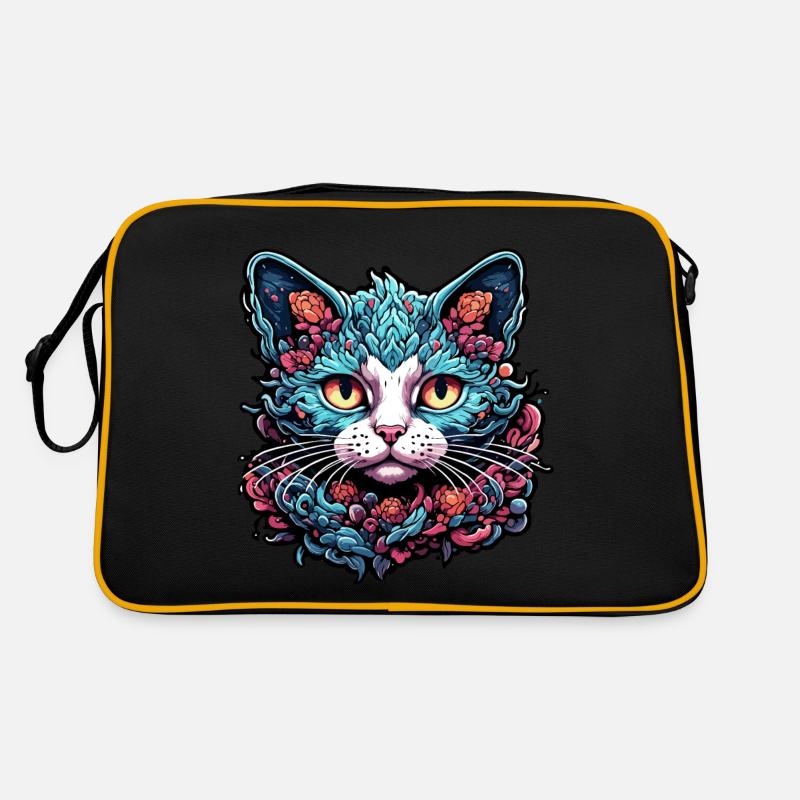 Cool Cat / Funny / Animal / Pet / Crazy Retro Bag