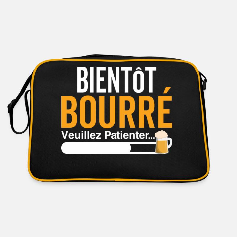 Soon drunk please wait funny aperitif Retro Bag