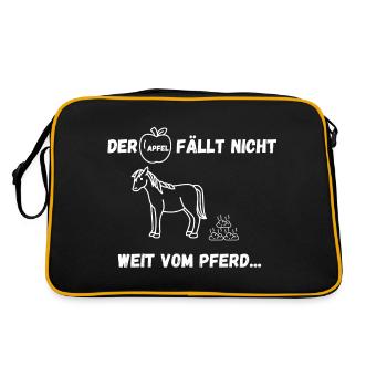 La pomme ne tombe pas loin du cheval - Sac Retro - noir/or - Dos