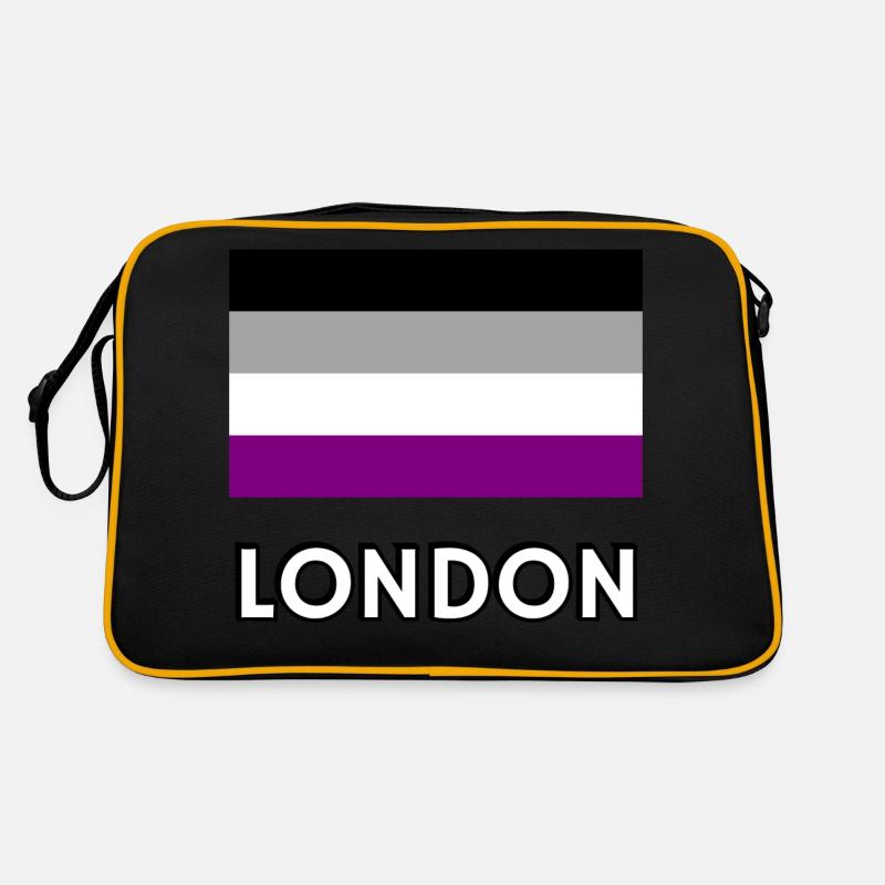 Drapeau de la fierté asexuelle de Londres Sac Retro