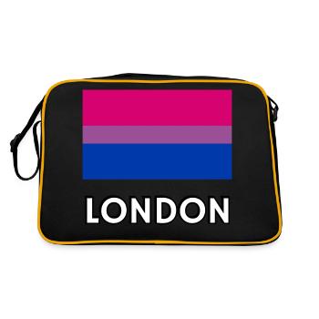 Bi Pride Flag London - Retro Bag - black/gold - Back