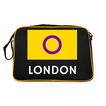 Drapeau de la fierté intersexe de Londres - Sac Retro - noir/or - Dos
