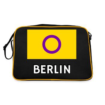 Intersex Pride Flag Berlin - Retro Bag - black/gold - Back