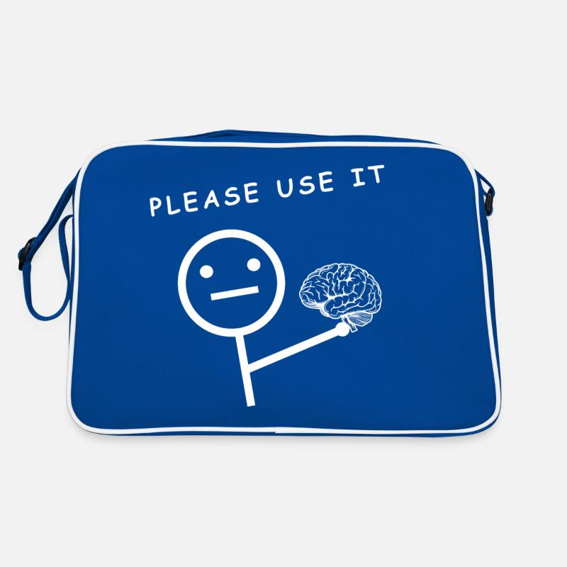 Please use it | Brain, funny sayings Retro Bag