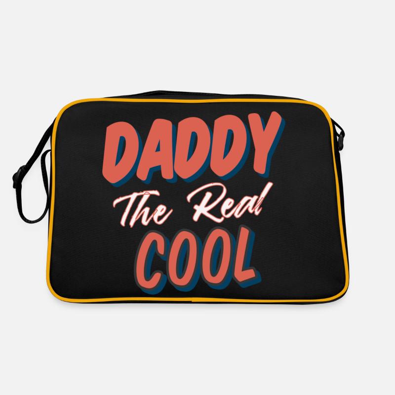 Daddy Cool Bester Vater Geburt - Retro Tasche - Schwarz/Gold