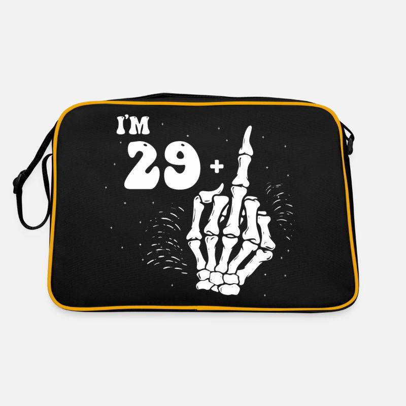 Ich bin 29 plus Mittelfinger - 30. Geburtstag Retro Tasche