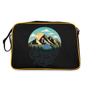 Camping - Retro Tasche - Schwarz/Gold - Hinten