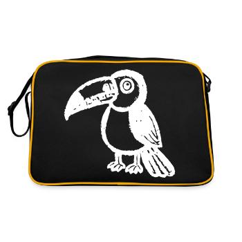 Toucan Oiseau Exotique - Sac Retro - noir/or - Dos
