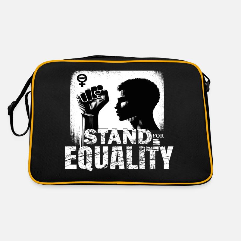 Stand for Equality - Retro Tasche - Schwarz/Gold