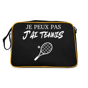 je peux pas j'ai tennis - Sac Retro - noir/or - Dos