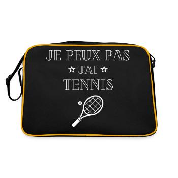 je peux pas j'ai tennis - Sac Retro - noir/or - Dos