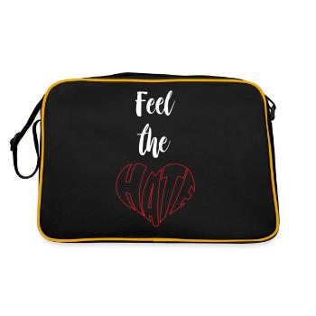 Feel The Hate Stop Hate Anti Hate - Retro Bag - black/gold - Back