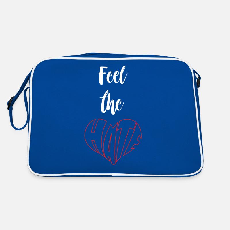 Feel The Hate Stop Hate Anti Hate Retro Bag