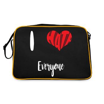 Hate Everyone Stop Hate Anti Hate - Retro Bag - black/gold - Back