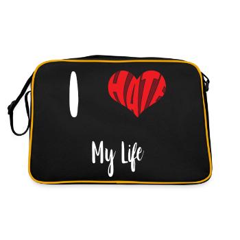 Hate Life Stop Hate Anti Hate - Retro Bag - black/gold - Back