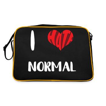Hate Normal Stop Hate Anti Hate - Retro Bag - black/gold - Back