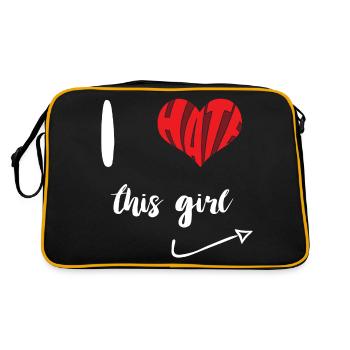 Hate This Girl Stop Hate Anti Hate - Retro Bag - black/gold - Back