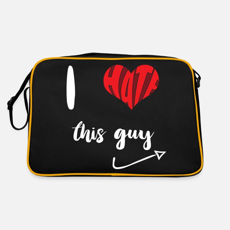 Hate This Guy Stop Hate Anti Hate - Retro Bag - black/gold