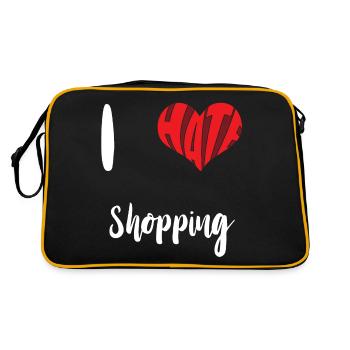 Hate Shopping Stop Hate Anti Hate - Retro Bag - black/gold - Back