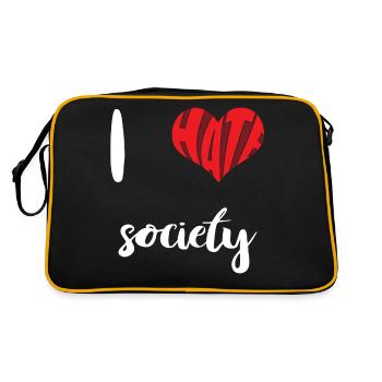 Hate Society Stop Hate Anti Hate - Retro Bag - black/gold - Back