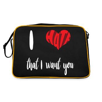 Hate That Want You Stop Hate Anti Hate - Retro Bag - black/gold - Back