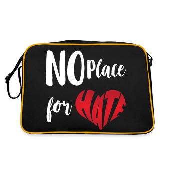 No Place For Hate Stop Hate Anti Hate - Retro Bag - black/gold - Back
