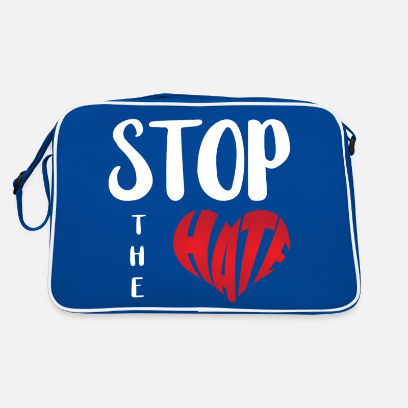 No Hate Dislike Stop Hate Anti Hate Retro Bag