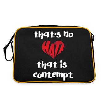 No Hate That Contempt Stop Hate - Retro Bag - black/gold - Back