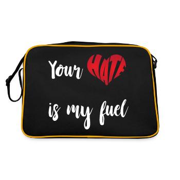 Hate Is My Fuel Stop Hate Anti Hate - Retro Bag - black/gold - Back