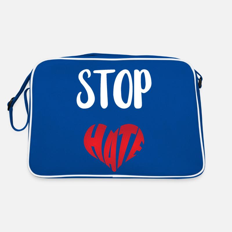 No Hate Dislike Stop Hate Anti Hate Retro Bag