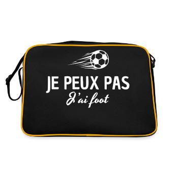 je peux pas j'ai foot - Sac Retro - noir/or - Dos