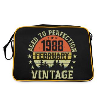 Février 1988 - Cadeau Anniversaire Février 1988 - Sac Retro - noir/or - Dos