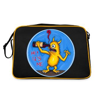 Monstre à boire jaune n° 7 - Sac Retro - noir/or - Dos