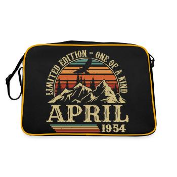 Meilleur Cadeau D'anniversaire Avril 1954 - Sac Retro - noir/or - Dos
