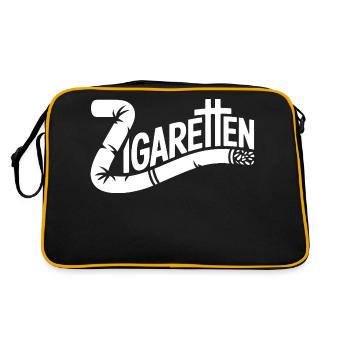 Zigaretten - Deutsche Memes - Retro Tasche - Schwarz/Gold - Hinten