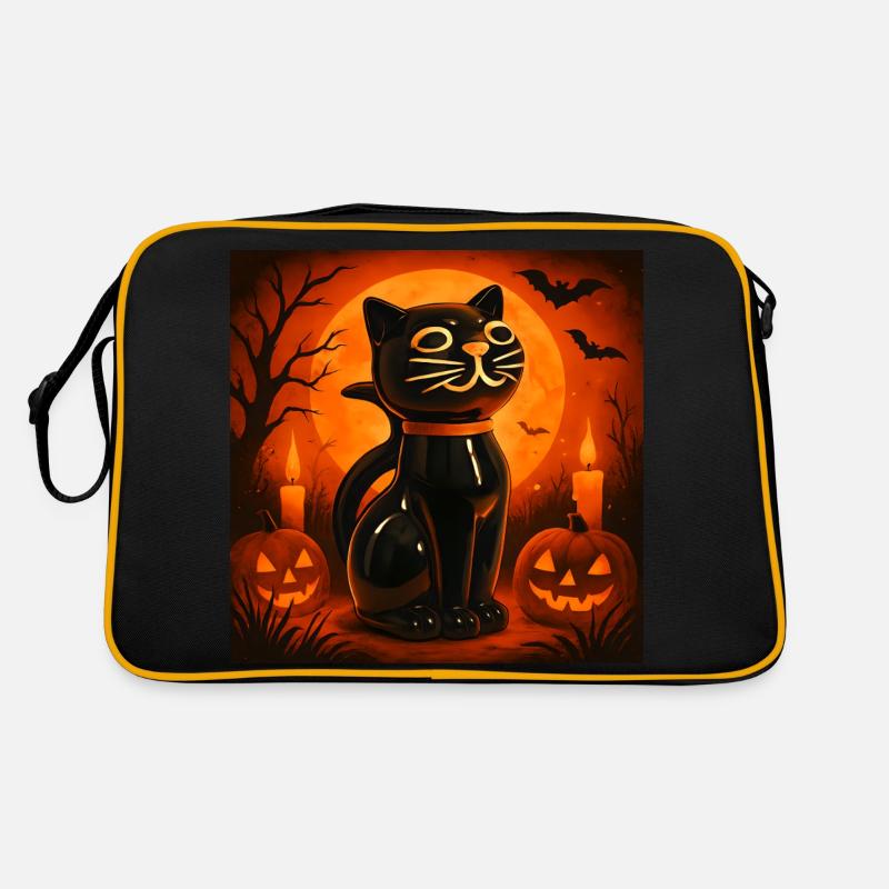 Spooky Cat Halloween Gift Retro Bag