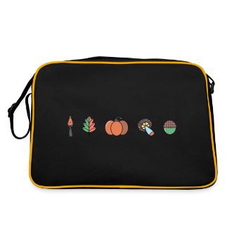 Design automnal #3 - Sac Retro - noir/or - Dos
