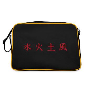 Elements Shirt: Water, Fire, Earth, Wind - Retro Bag - black/gold - Back