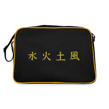Elements Shirt: Water, Fire, Earth, Wind - Retro Bag - black/gold - Back