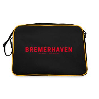 T-shirt Bremerhaven – Parfait pour les fans - Sac Retro - noir/or - Dos