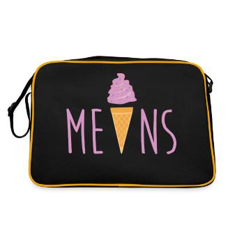Eis Eis Baby. - Retro Tasche - Schwarz/Gold - Hinten