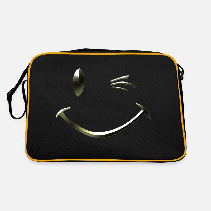 Tshirt smiley clin d'oeil by customstyle Sac Retro