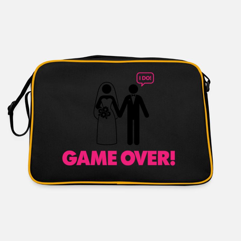 Spiel beendet. Ich bin verheiratet. Retro Tasche