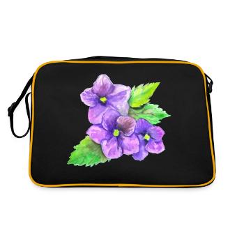 Three Violets - Retro Bag - black/gold - Back