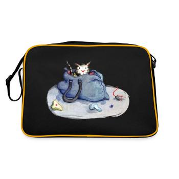 Verstecken - Retro Tasche - Schwarz/Gold - Hinten