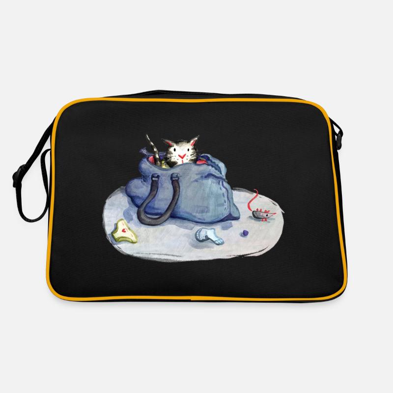 Verstecken - Retro Tasche - Schwarz/Gold